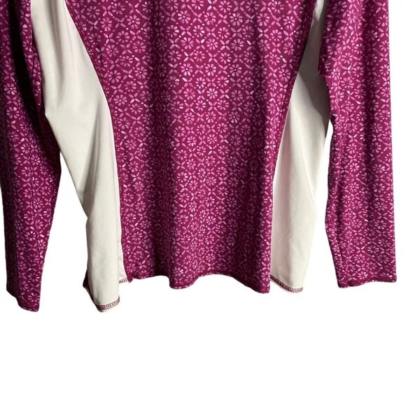 Eddie Bauer Women’s Pink Floral Long Sleeve Hiking Top - Picture 3 of 8